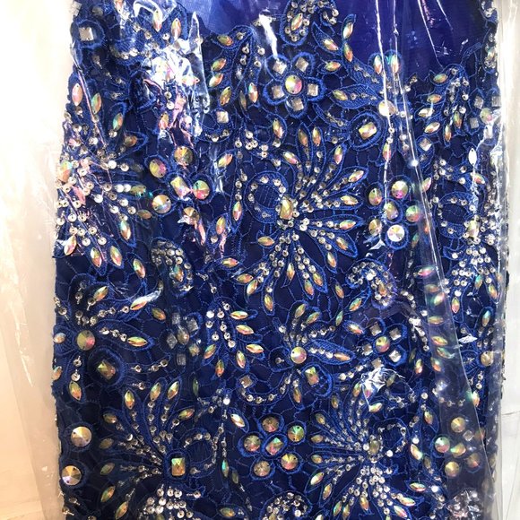 NWT Nox Anabel 3127 lace&tulle Embellished Bodycon Evening Prom Party Gown, XS - Picture 6 of 7